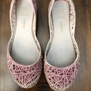 💗PINK Glitter mini melissa~ GUC ~ Size11